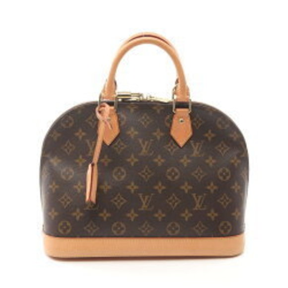 Louis Vuitton Alma Handbag Bag Leather Monogram Brown - Picture 1 of 8